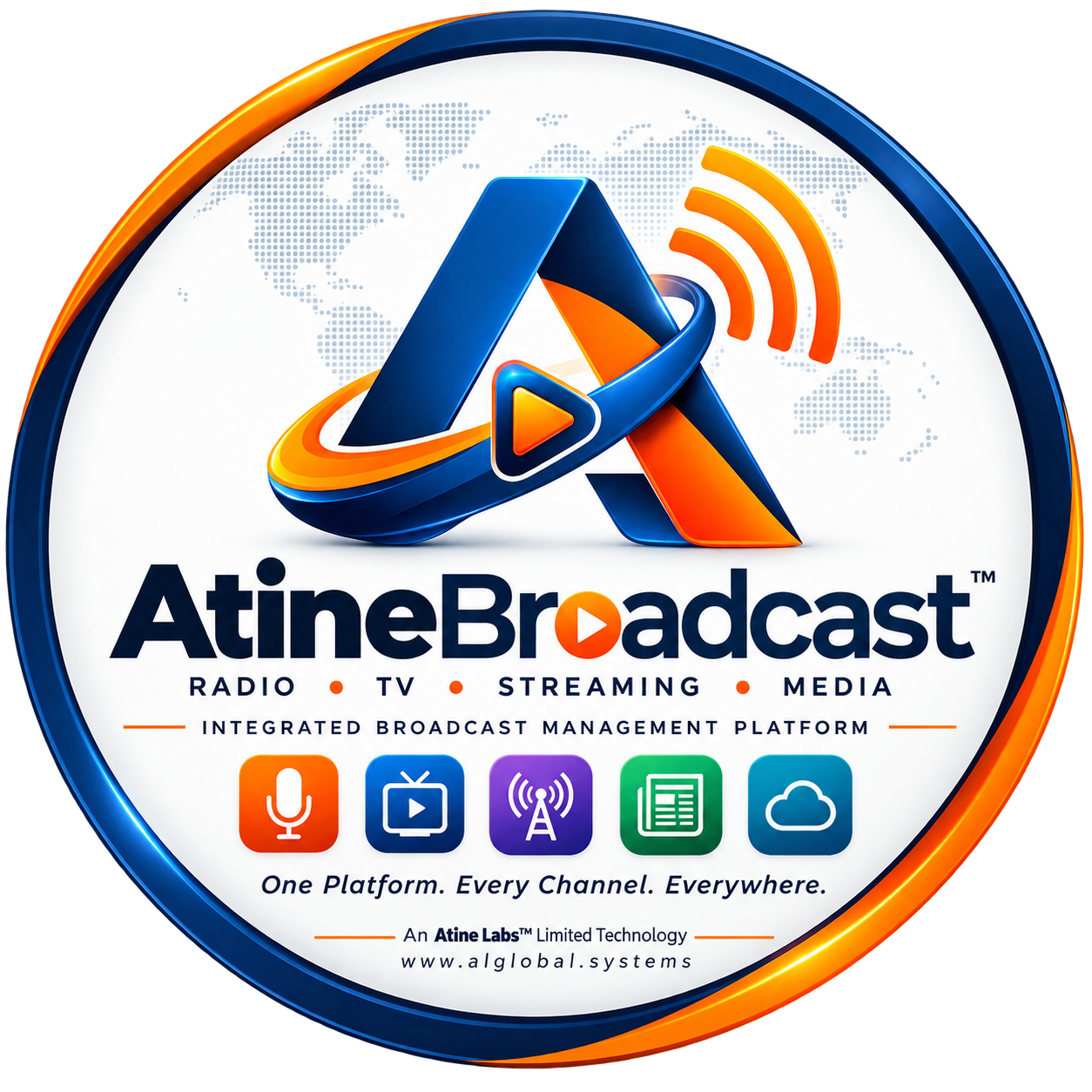 Atine Broadcast™ Logo